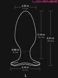 Lovense HUSH 2 Anal Plug 2.25" App Controlled - LVHS2-2-25