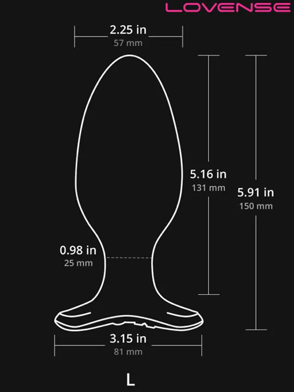 Lovense HUSH 2 Anal Plug 2.25" App Controlled - LVHS2-2-25