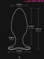 Lovense HUSH 2 Anal Plug 2.25" App Controlled - LVHS2-2-25