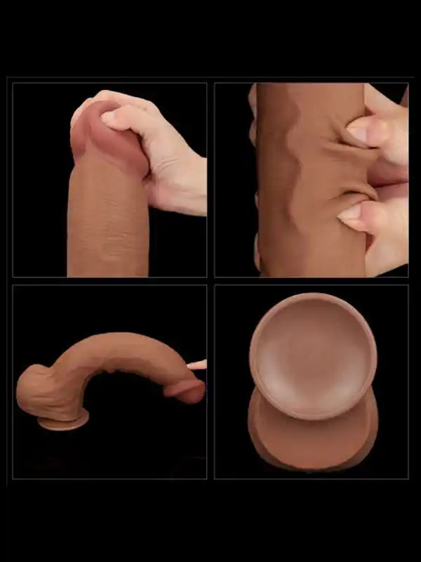 LoveToy 14'' Sliding Skin Dual Layer Çift Katmanlı Dev Dildo 36 cm - LV317064