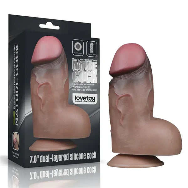 Lovetoy 18 Cm Çift Katmanlı Ultra Kalın Melez Dildo - FA-411050