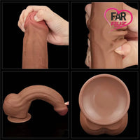 Lovetoy 29 Cm Çift Katmanlı Kayar Derili Melez Dildo - FA-317061