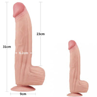 Lovetoy 31 Cm Çift Katmanlı Kayar Derili Dildo - FA-317052