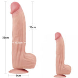 Lovetoy 31 Cm Çift Katmanlı Kayar Derili Dildo - FA-317052