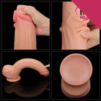 Lovetoy 31 Cm Çift Katmanlı Kayar Derili Dildo - FA-317052