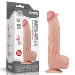 Lovetoy 31 Cm Çift Katmanlı Kayar Derili Dildo - FA-317052