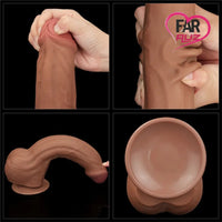 Lovetoy 34 Cm Çift Katmanlı Kayar Derili Melez Dildo - FA-317063