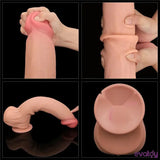 Lovetoy 36 Cm Çift Katmanlı Kayar Derili Dildo - FA-317054