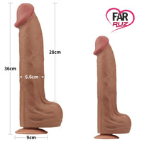 Lovetoy 36 Cm Çift Katmanlı Kayar Derili Melez Dildo - FA-317064