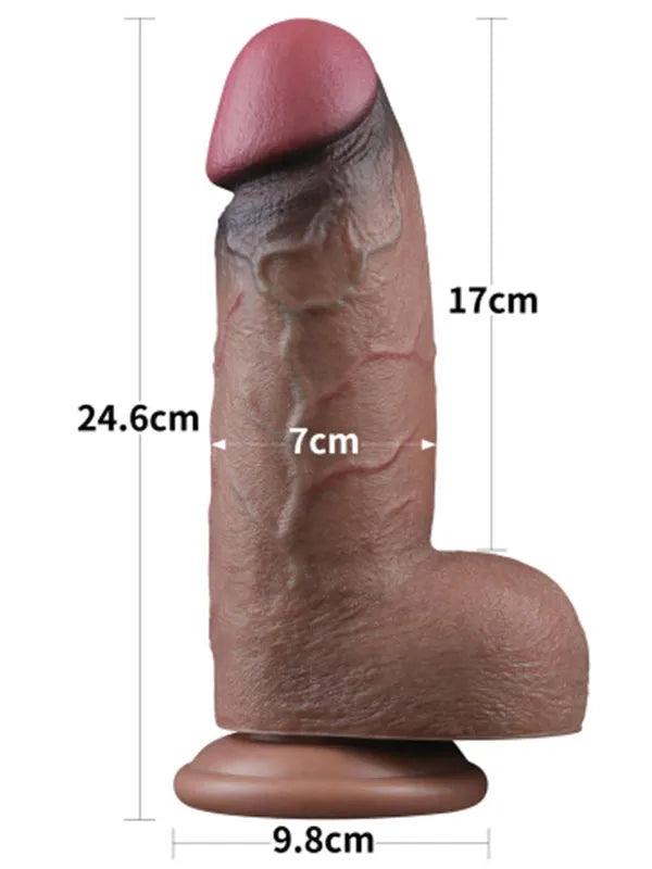 9.5'' Dual Layered Silicone Cock XXL 24.5 cm - LV411061