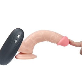 17 cm Gerçekçi Titreşimli Dildo Vibratör Penis - Adonis - U6088