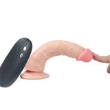 17 cm Belden Bağlamalı Titreşimli Realistik Dildo Penis Set - U6088B