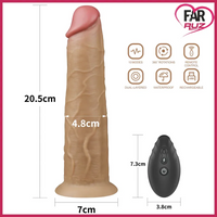 Lovetoy Çift Katmanlı Oynar Başlı 20,5 Cm Vibratör - FA-LV410210