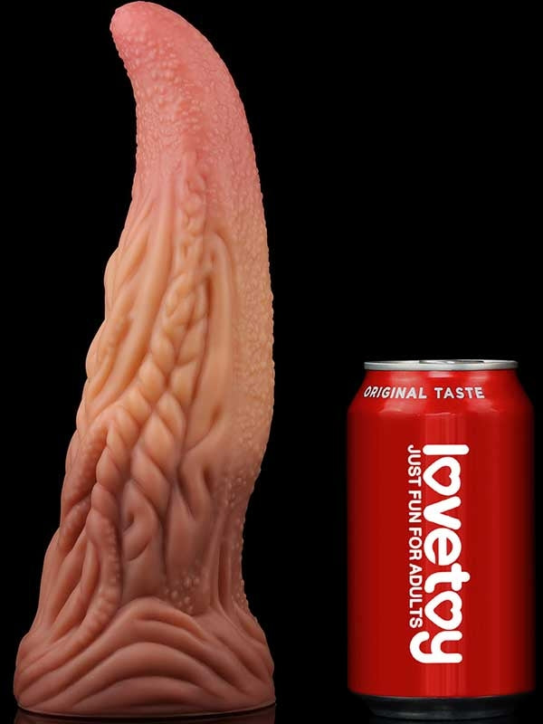 LoveToy Çift Katmanlı Platinyum Silikon Monster Dildo 25 cm - LV411018