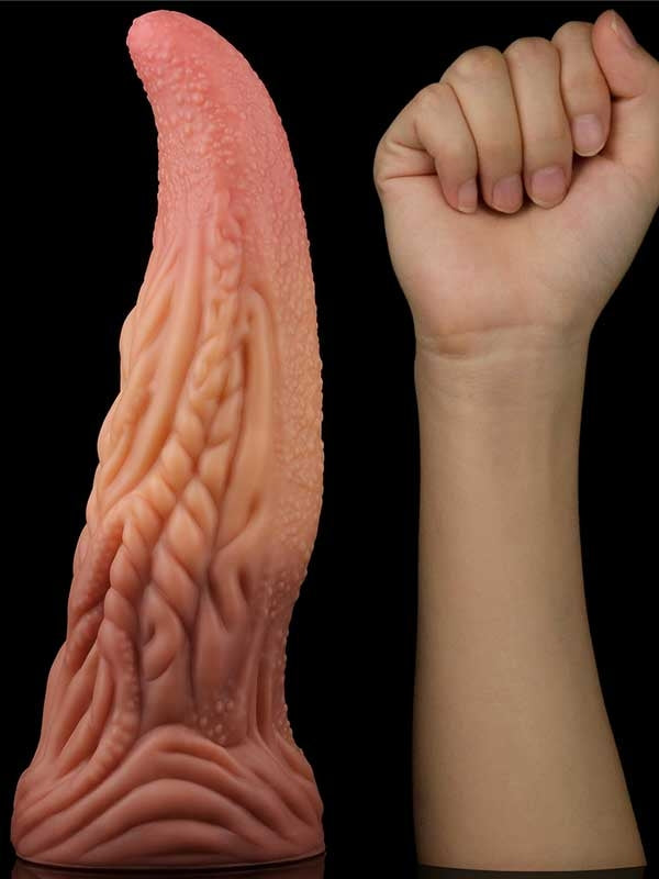 LoveToy Çift Katmanlı Platinyum Silikon Monster Dildo 25 cm - LV411018