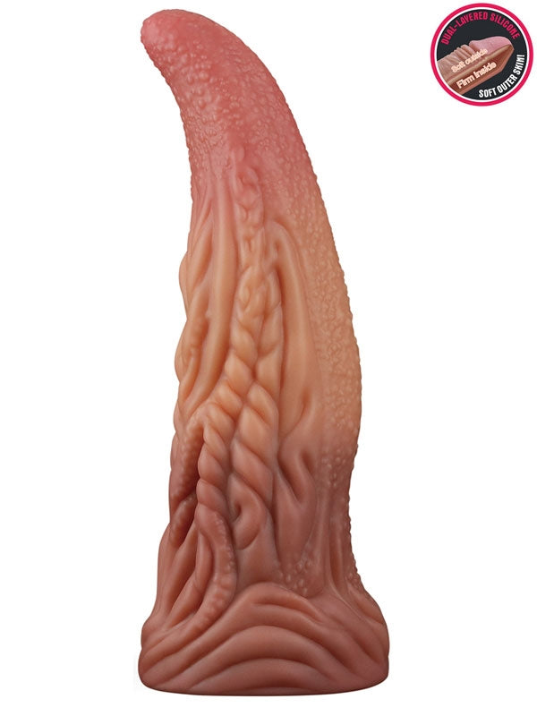 LoveToy Çift Katmanlı Platinyum Silikon Monster Dildo 25 cm - LV411018
