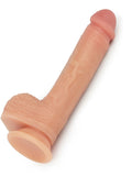 LoveToy Çift Katmanlı Isıtmalı Şarjlı Döner Başlı Titreşimli Realistik Vibratör 21.5 cm - LV4031