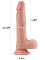 LoveToy Dual Layered Platinum Silicone Realistik Penis 20.5 cm - LV4005