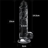 Lovetoy Flawless Clear 19 Cm Şeffaf Gerçekçi Dildo - FA-310016