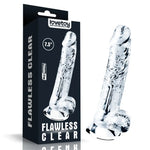 Lovetoy Flawless Clear 19 Cm Şeffaf Gerçekçi Dildo - FA-310016