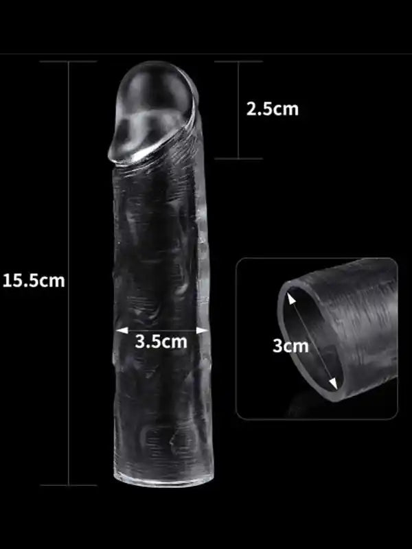 LoveToy Flawless Şeffaf Penis Kılıfı 2.5 cm Uzatmalı - LV314013