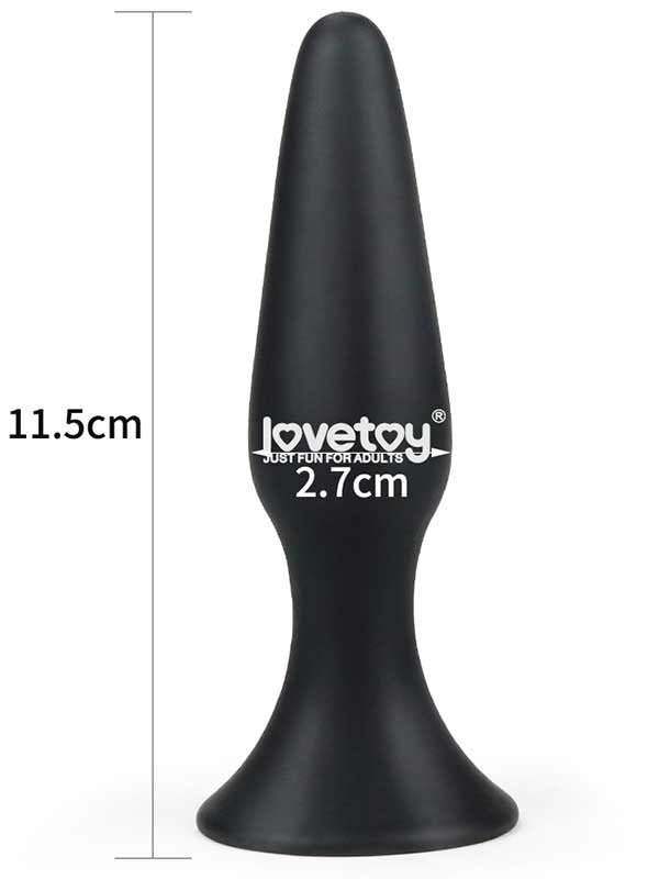 LoveToy Silicone Anal Plug S 11.5 cm Siyah - BK18S