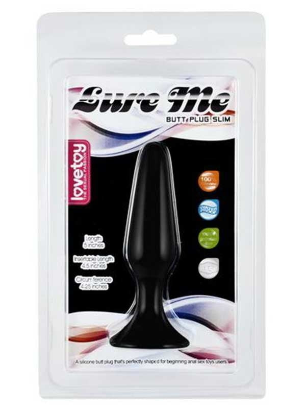 LoveToy Silicone Anal Plug S 11.5 cm Siyah - BK18S