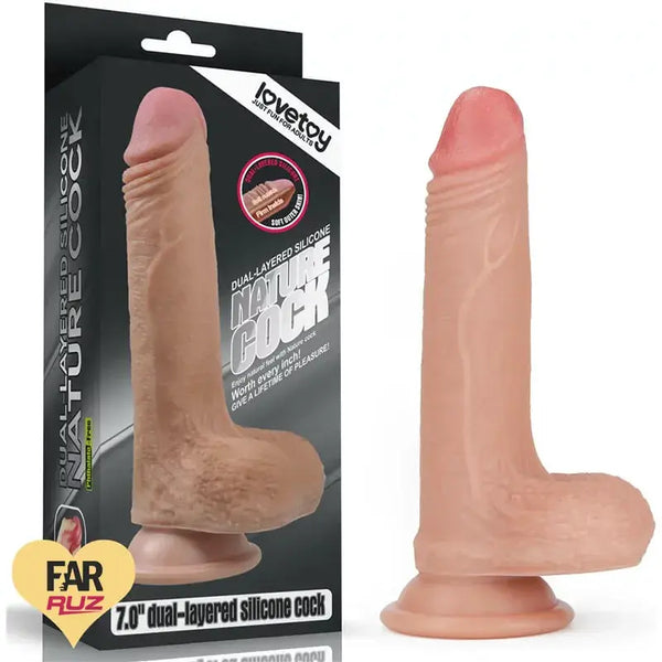 Lovetoy Nature Cock 18 Cm Çift Katlı Dildo - FA-4001F