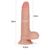 LoveToy Nature Cock 18 Cm Çift Katmanlı Platinum Dildo - FA-4001