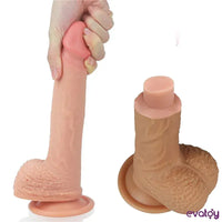 LoveToy Nature Cock 20.5 Cm Çift Katmanlı Platinum Dildo - FA-4004