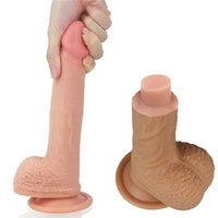 LoveToy Nature Cock 20.5 Cm Çift Katmanlı Platinum Dildo - FA-4004