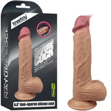 LoveToy Nature Cock 21.5 Cm Çift Katmanlı Platinum Dildo - FA-4003