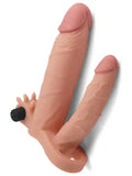X Tender İkili Titreşimli Realistik Penis Kılıfı 2.5 cm Uzatmalı - LV314100