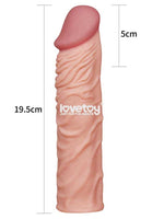 LoveToy Pleasure X Tender Realistik Penis Kılıfı 5 cm Uzatmalı - LV1052