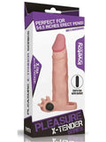 LoveToy Pleasure X Tender Titreşimli Realistik Penis Kılıfı 4 cm Uzatmalı - LV1063