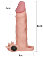 LoveToy Pleasure X Tender Titreşimli Realistik Penis Kılıfı 4 cm Uzatmalı - LV1063