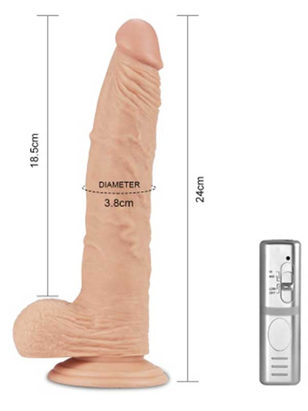 LoveToy Real Extreme Realistik Titreşimli Dildo 24 cm - LV350042-1