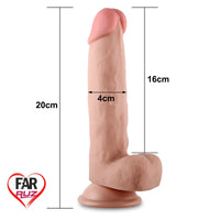 LoveToy Sliding 20 Cm. Çift Katmanlı Dildo - FA-317002