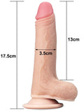 LoveToy Sliding Çift Katmanlı Realistik Dildo 17.5 cm - LV317001