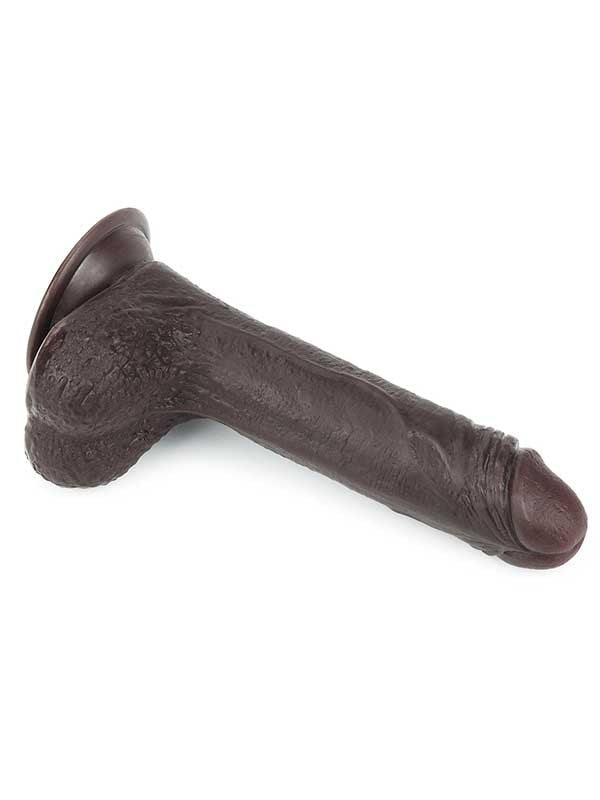 Kayar Derili Çift Katmanlı Gerçekçi Dildo 17.5 cm Siyah - LV317011
