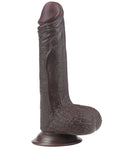 Kayar Derili Çift Katmanlı Gerçekçi Dildo 17.5 cm Siyah - LV317011