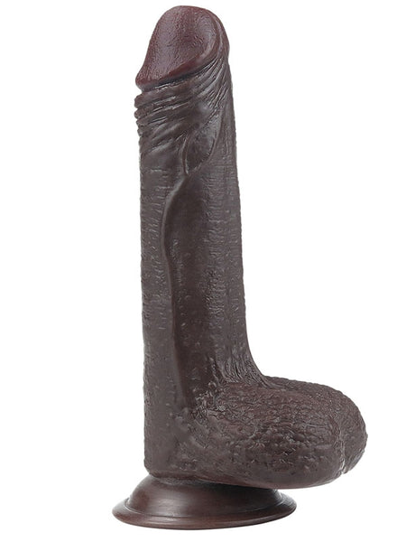 Kayar Derili Çift Katmanlı Gerçekçi Dildo 17.5 cm Siyah - LV317011