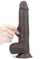 Kayar Derili Çift Katmanlı Realistik Dildo 23 cm Siyah - LV317013