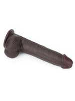 Kayar Derili Çift Katmanlı Realistik Dildo 23 cm Siyah - LV317013
