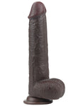 Kayar Derili Çift Katmanlı Realistik Dildo 23 cm Siyah - LV317013