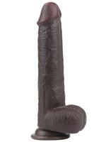 Kayar Derili Çift Katmanlı Realistik Dildo 23 cm Siyah - LV317013