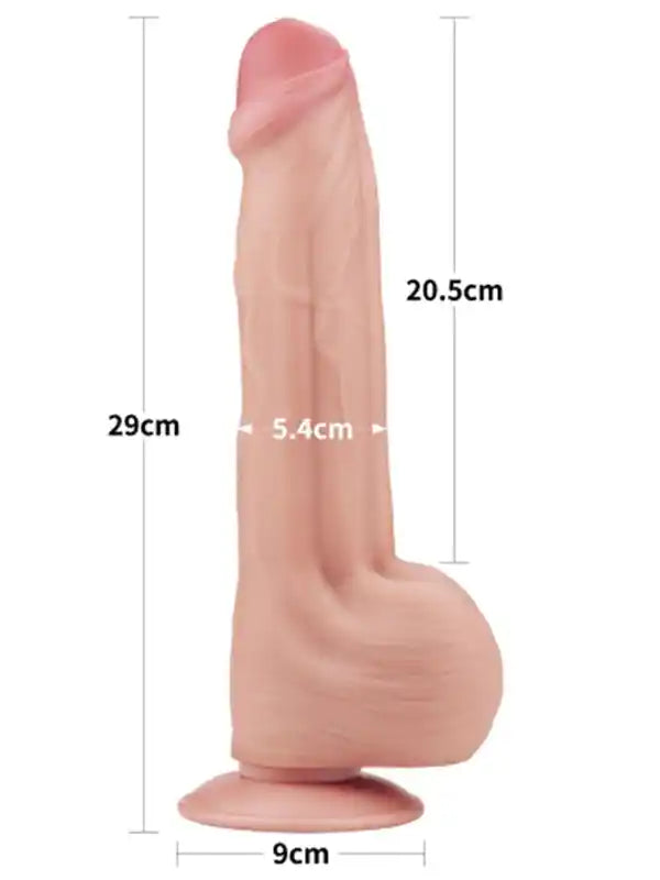 LoveToy Sliding Skin Dual Layer Çift Katmanlı Dildo 29 cm - LV317051