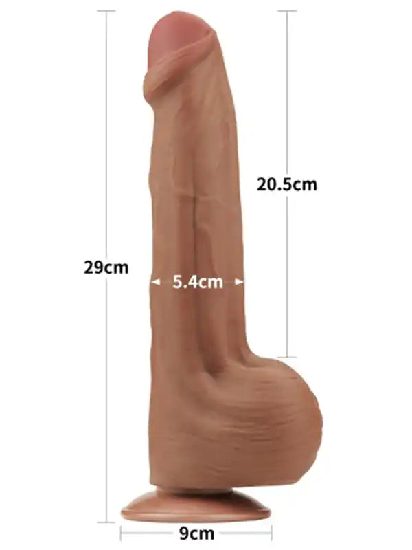 LoveToy Sliding Skin Dual Layer Çift Katmanlı Dildo 29 cm Melez - LV317061