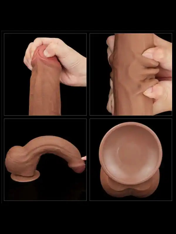 LoveToy Sliding Skin Dual Layer Çift Katmanlı Dildo 29 cm Melez - LV317061