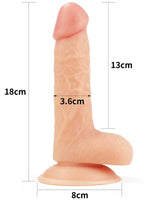 LoveToy The Ultra Soft Dude Realistik Penis 18 cm - LV1087